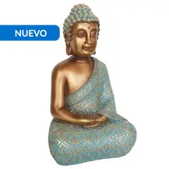 JUST HOME COLLECTION - Buda sentado 33 cm, color turquesa