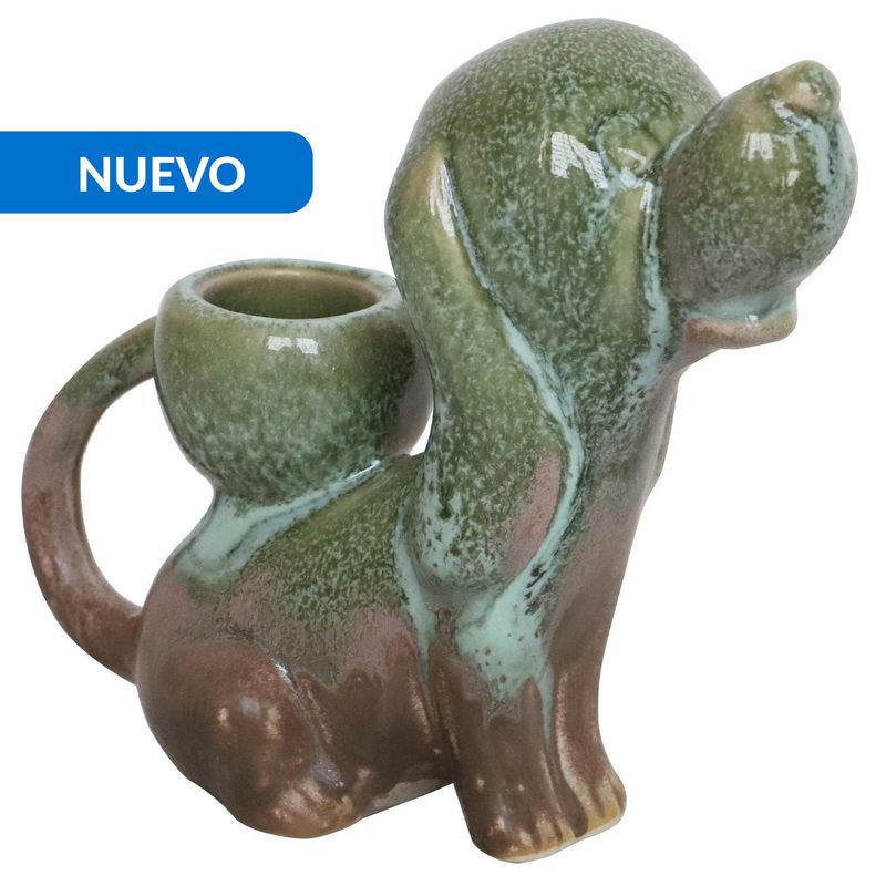 JUST HOME COLLECTION - Candelabro figura de perro 10,7 cm, color blanco