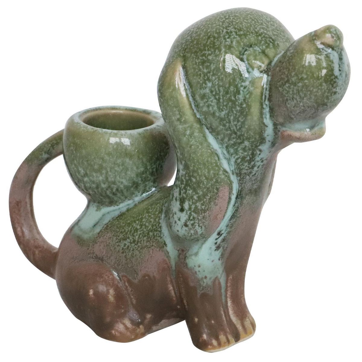 JUST HOME COLLECTION - Candelabro figura de perro 10,7 cm, color blanco