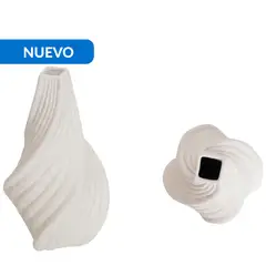 JUST HOME COLLECTION - Florero de cerámica 21 cm, color blanco