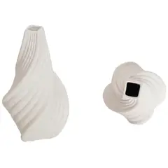 JUST HOME COLLECTION - Florero de cerámica 21 cm, color blanco