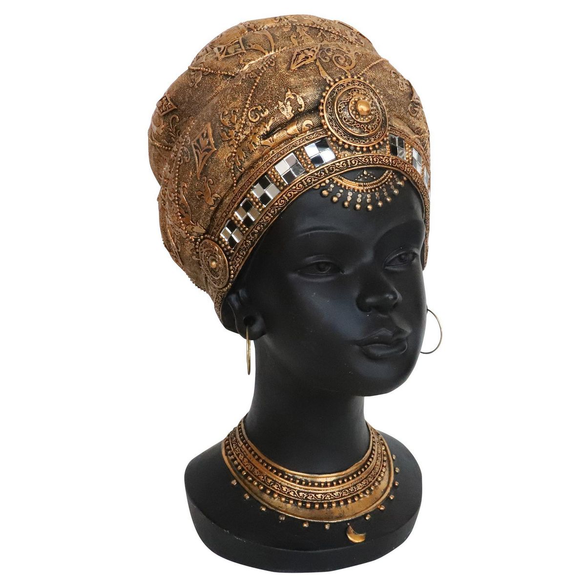 JUST HOME COLLECTION - Figura africana cabeza 28,5 cm