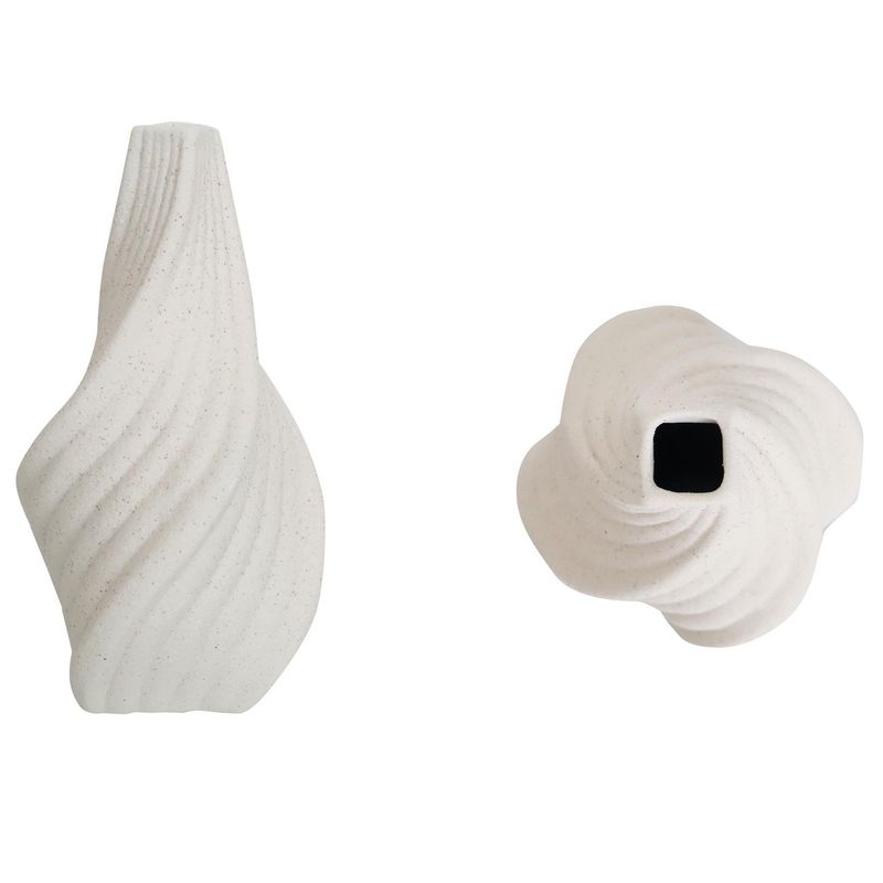 JUST HOME COLLECTION - Florero de Cerámica 18,4 cm Blanco