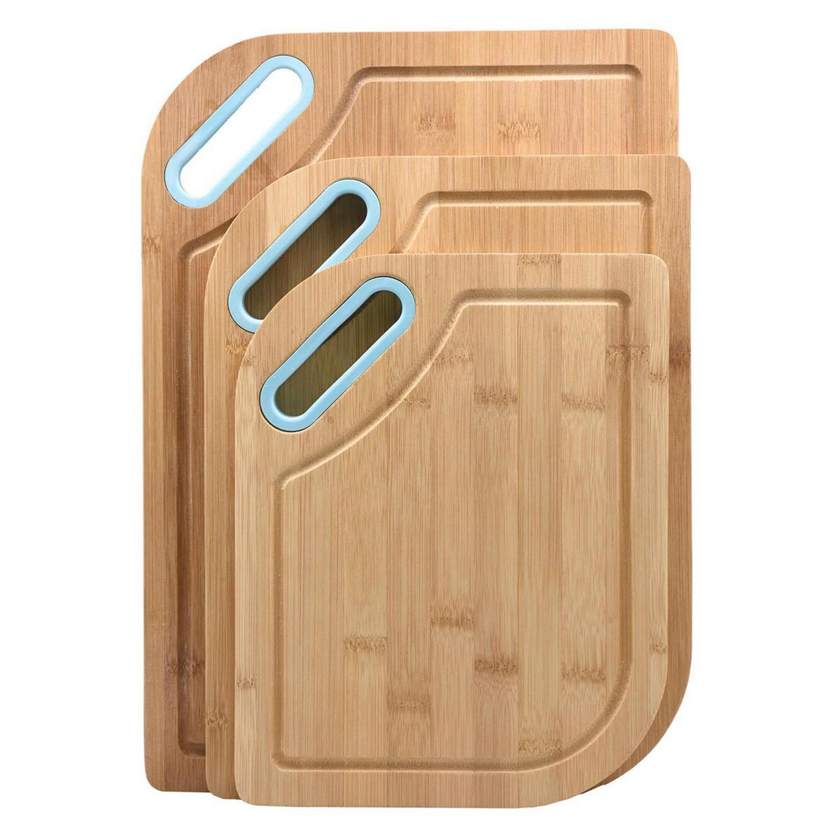 JUST HOME COLLECTION - Set 3 Tablas para Cortar de Bambú 28x39.5 cm Café