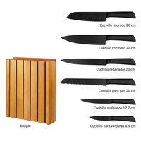 Juego de Cuchillos 6 Piezas con Base