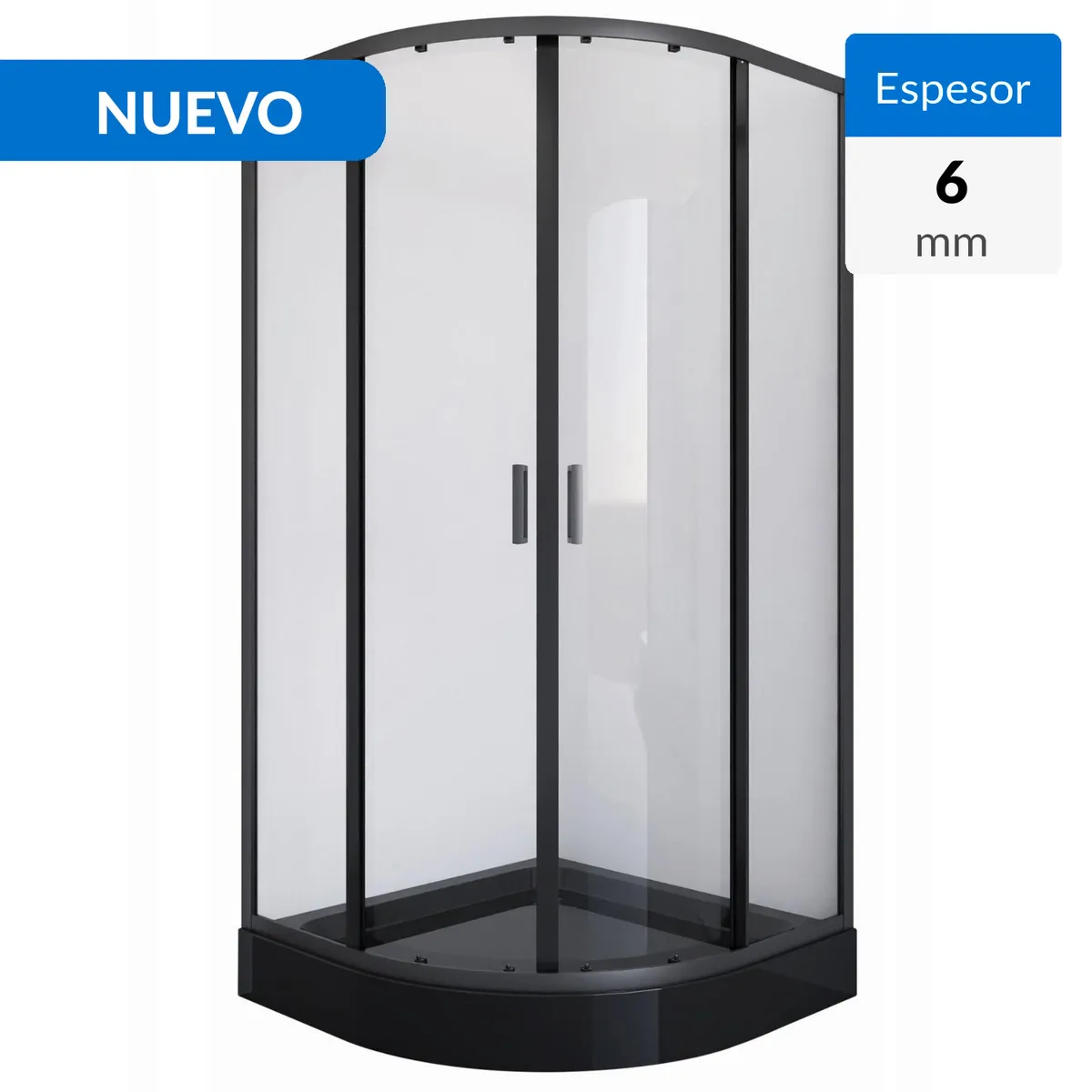 SENSI DACQUA - Mampara con receptáculo base negra