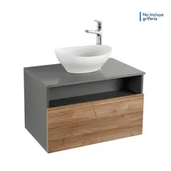 CORONA - Mueble de Baño con Cubierta en Piedra Stone 69x43.5x44.8 cm