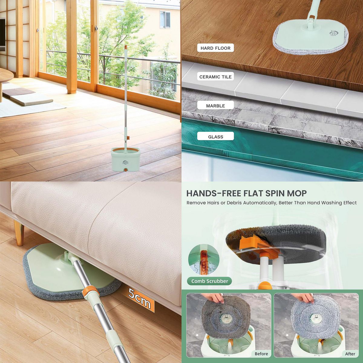 KLEINE WOLKE - Balde Mopa Autoexprimible Kleine Wolke Con Separador de Agua Sucia