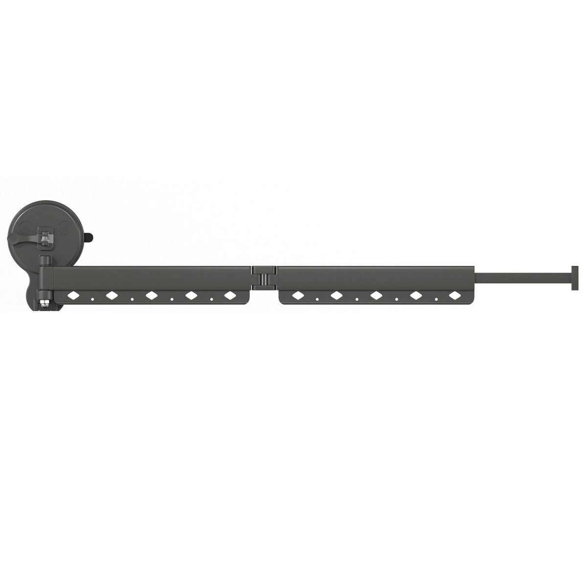 KLEINE WOLKE - Tendedero de Ropa Adherible a Ventana Muro Aluminio 12,5x84x18,5 cm Negro