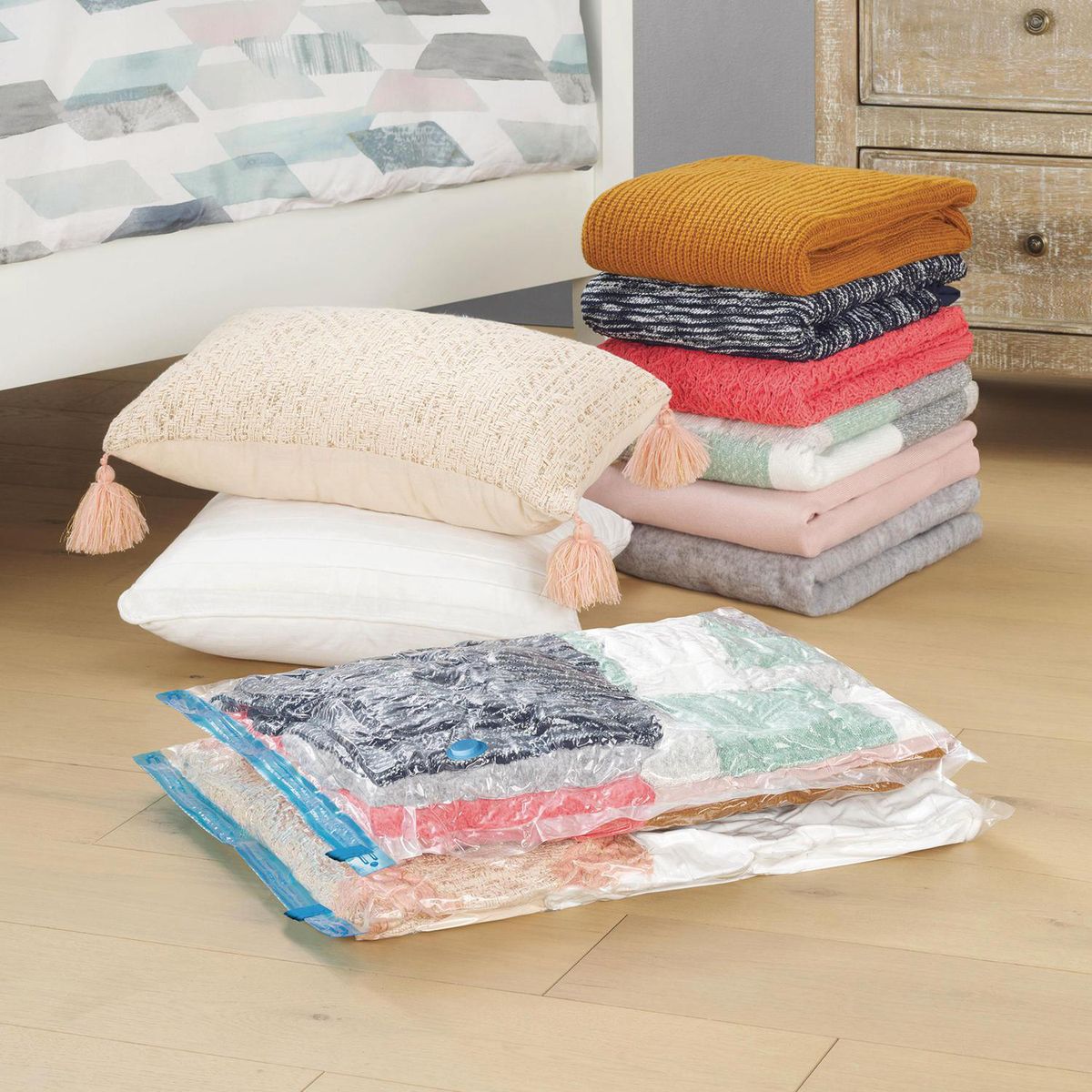 JUST HOME COLLECTION - Set 6 piezas bolsa ahorrador de espacio