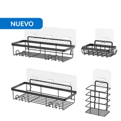 JUST HOME COLLECTION - Set 4 organizadores para ducha