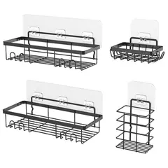 JUST HOME COLLECTION - Set 4 organizadores para ducha