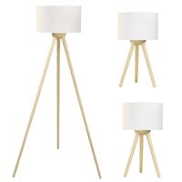 Combo 1 Lámpara pie 137 cm + 2 Lámparas de Mesa 37 cm