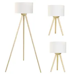 JUST HOME COLLECTION - Lámpara de Pie Lina Blanco 85x137 cm