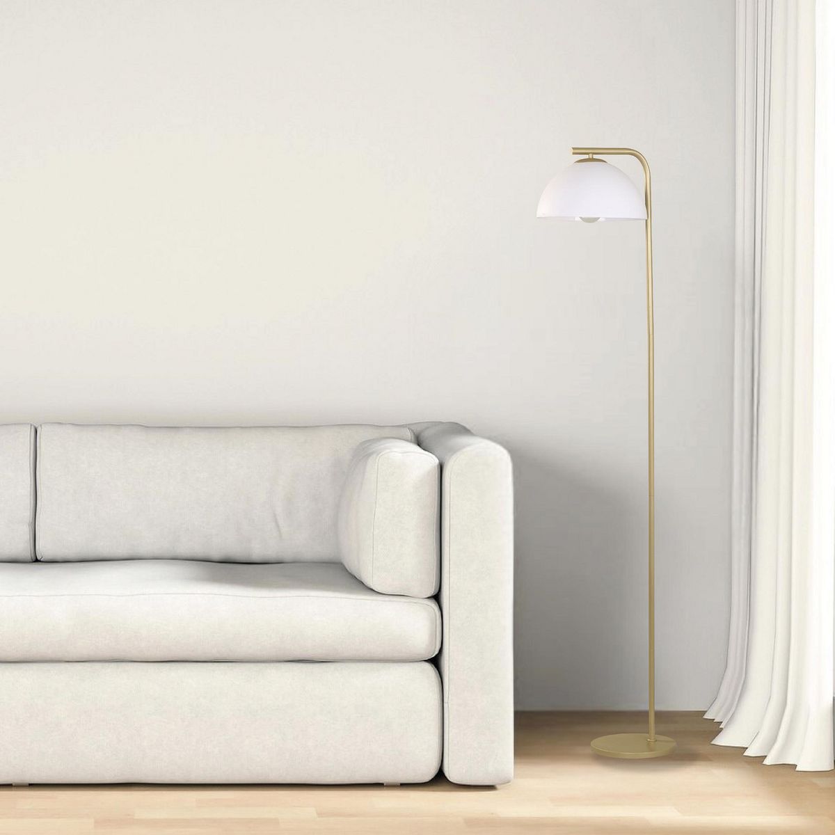 JUST HOME COLLECTION - Lámpara de Pie Filipe Amarillo 25x153 cm