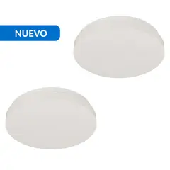 JUST HOME COLLECTION - Pack 2 Plafones Plástico Blanco 25 cm