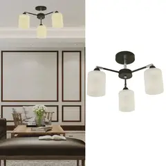 JUST HOME COLLECTION - Lámpara Colgante Vidrio Negro 45 cm