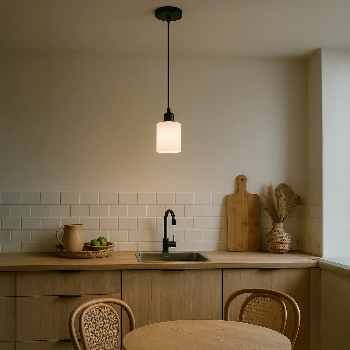 JUST HOME COLLECTION - Lámpara Techo Metal Negro