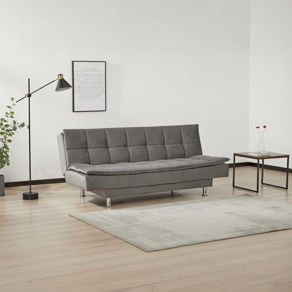 JUST HOME COLLECTION - Futón Mateo Gris 190x90x83 cm