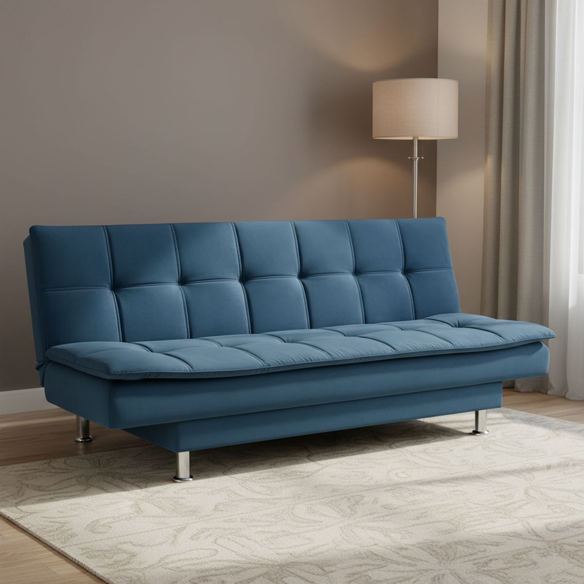 JUST HOME COLLECTION - Futón Mateo Azul 190x90x83 cm