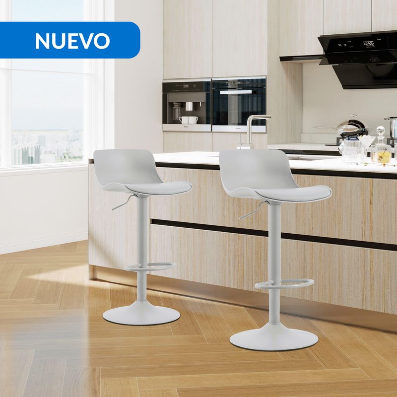 JUST HOME COLLECTION - Set de 2 sillas Mia Gris 100x43x47 cm