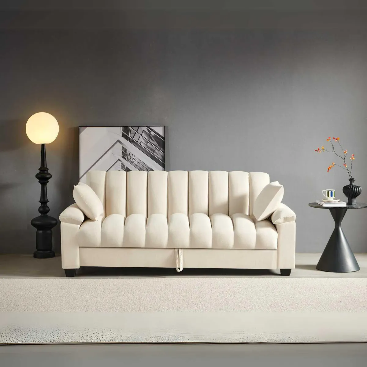 JUST HOME COLLECTION - Sofá cama Girodano Blanco 189x82x81 cm