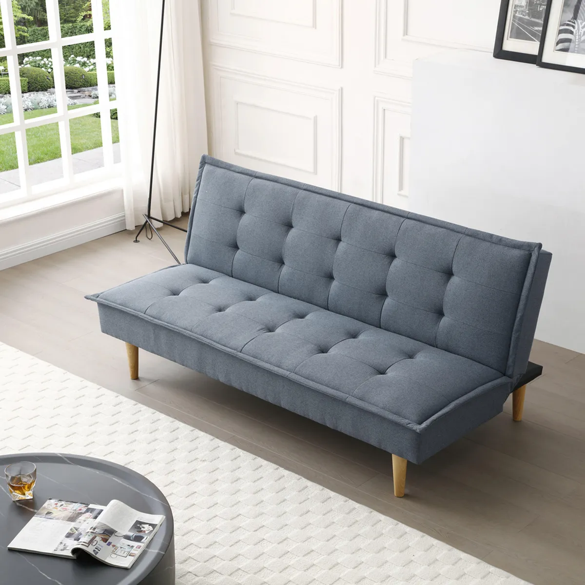 JUST HOME COLLECTION - Futón Magnus Azul 181x91x85 cm