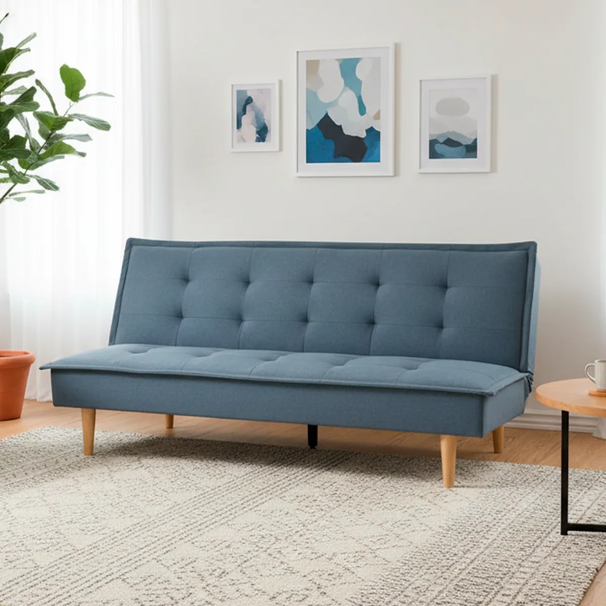 JUST HOME COLLECTION - Futón Magnus Azul 181x91x85 cm