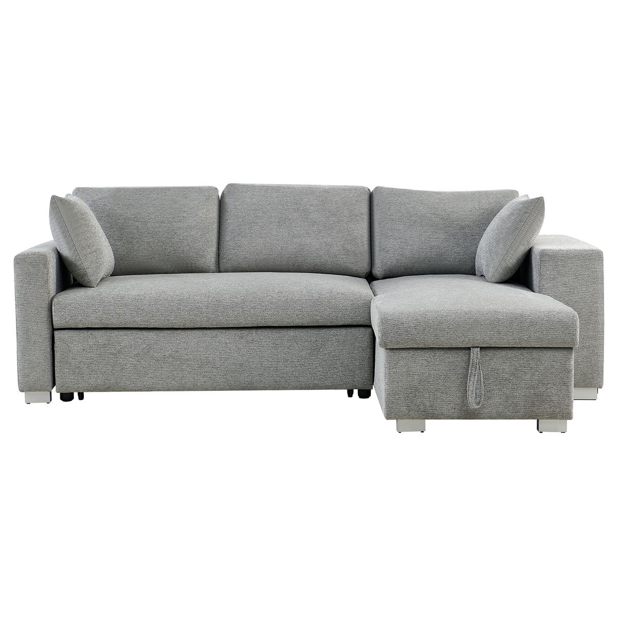 JUST HOME COLLECTION - Sofá Cama 3 cuerpos Felipe 238x85x147 cm Gris