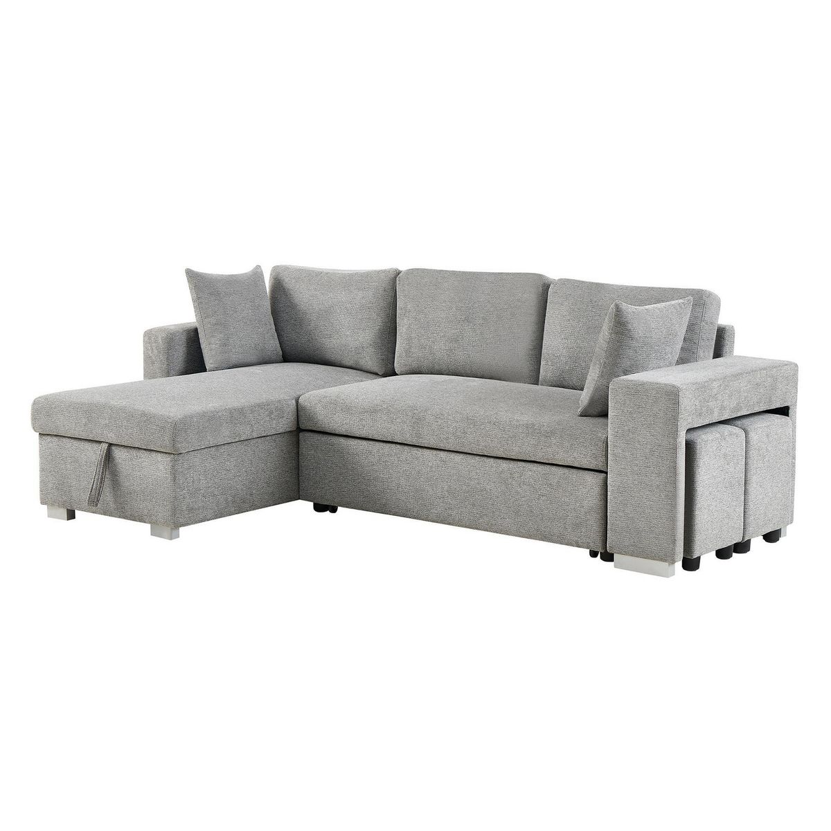 JUST HOME COLLECTION - Sofá Cama 3 cuerpos Felipe 238x85x147 cm Gris