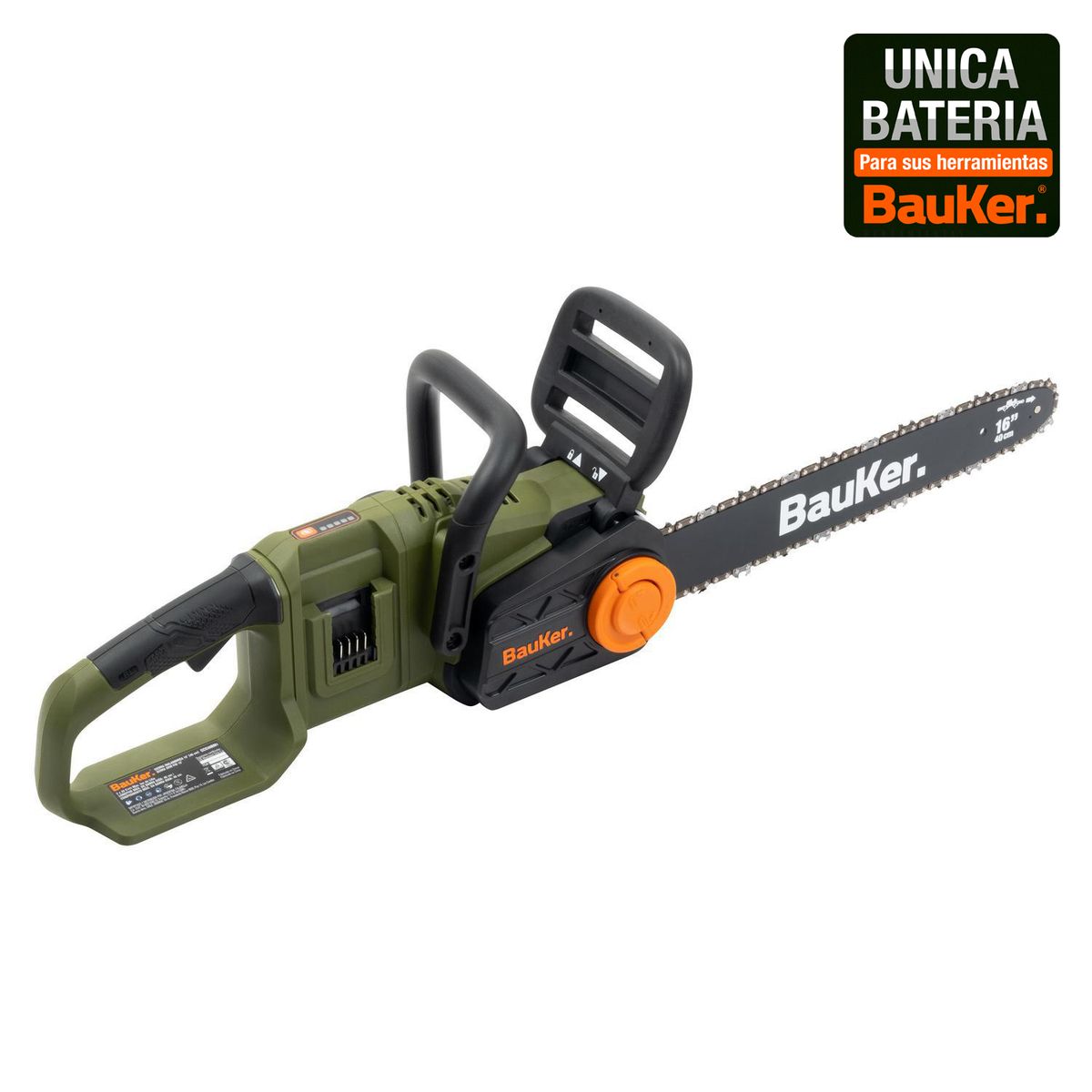 BAUKER - Motosierra Inalámbrica 20 V sin Batería ni Cargador