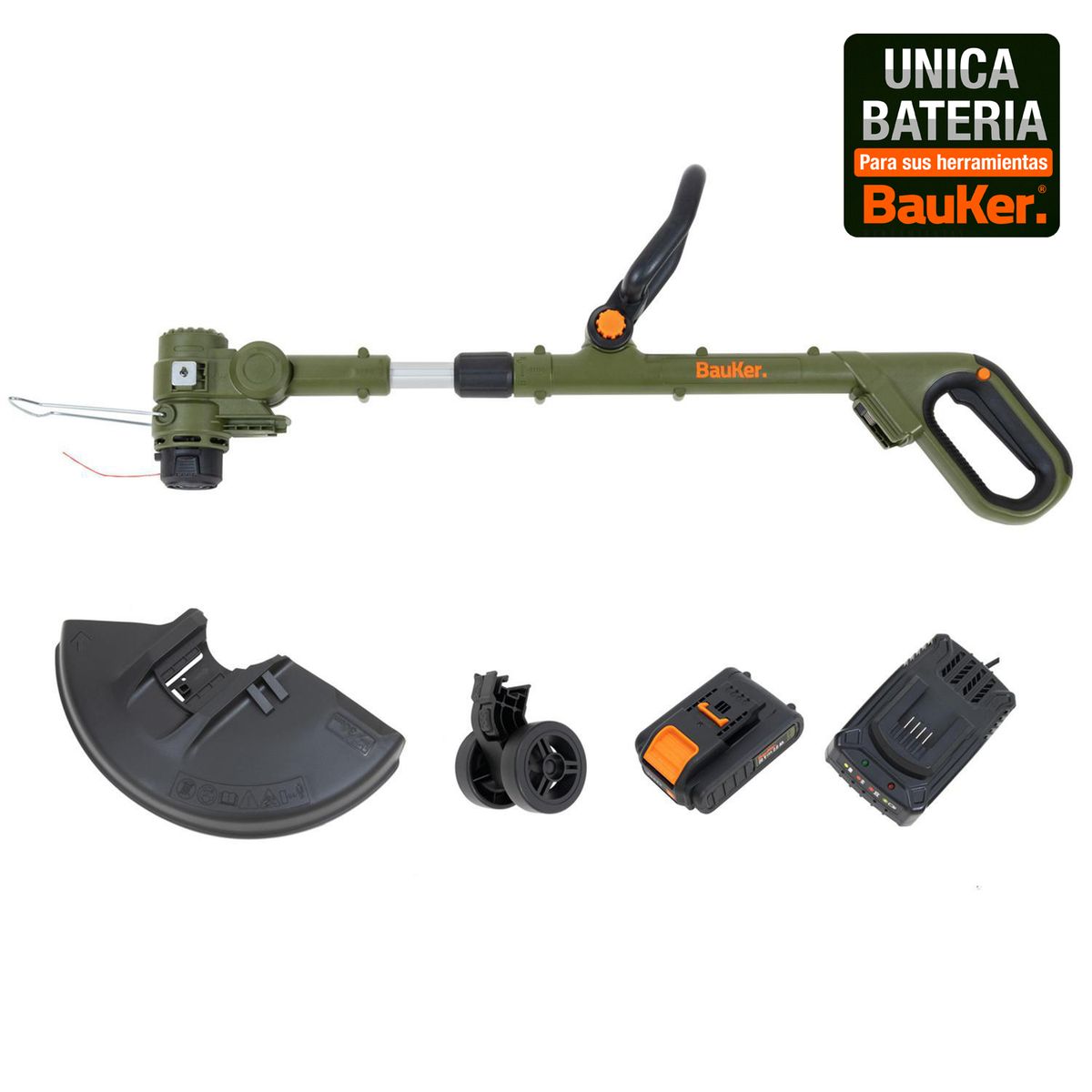 BAUKER - Orilladora inalámbrica 20V con batería