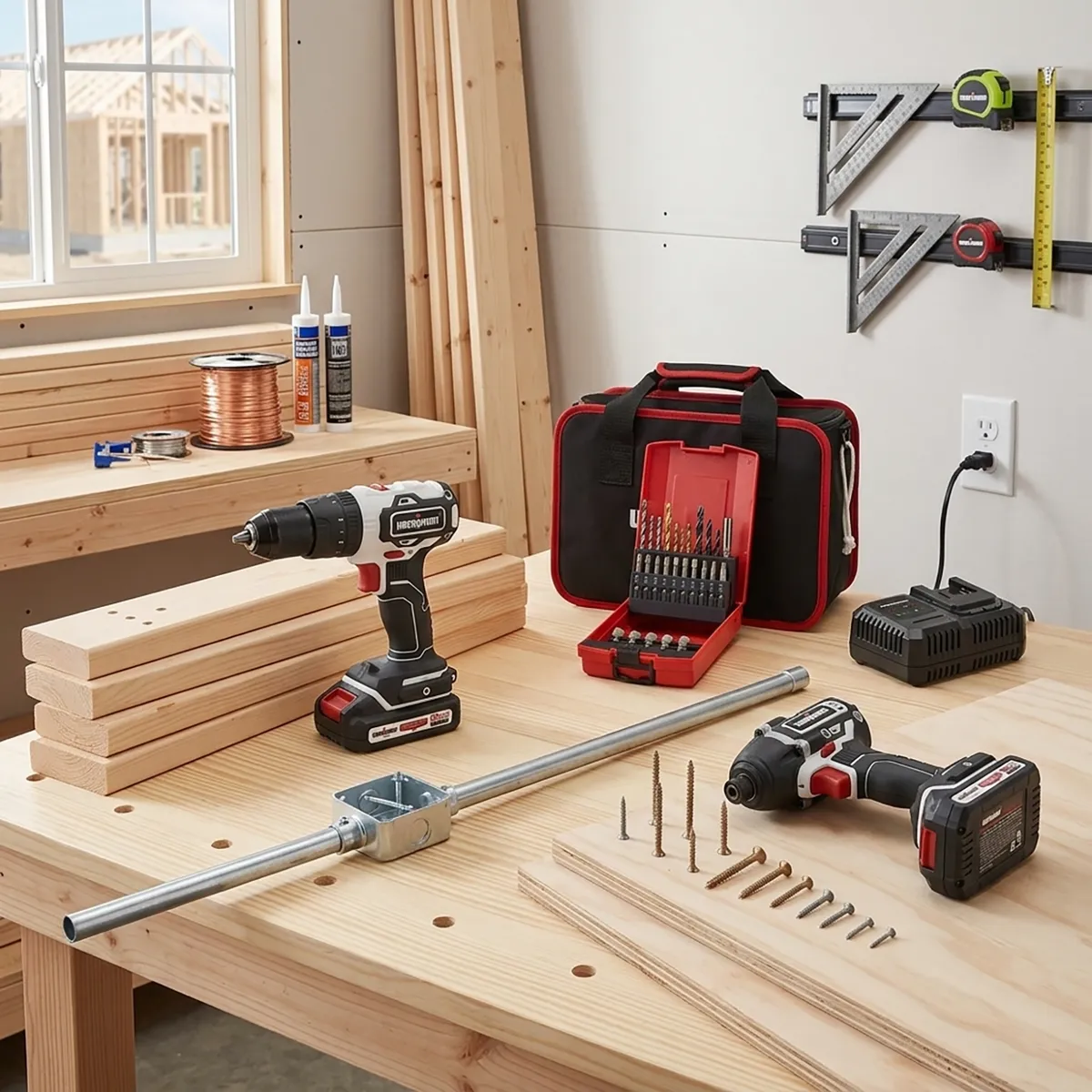 Kit Taladro Percutor 20V+Atornillador de Impacto 20V+2 Baterías 2AH+Cargador+25 Acc, marca UBERMANN - Foto 2