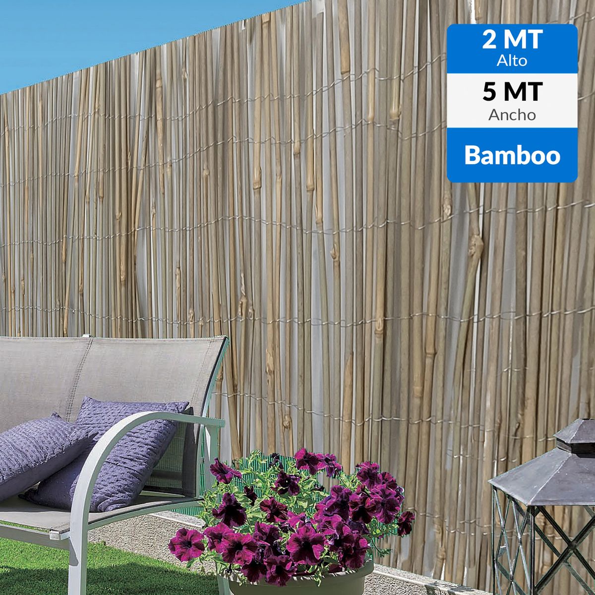 JUST HOME COLLECTION - Cierre de bamboo 2x5 m