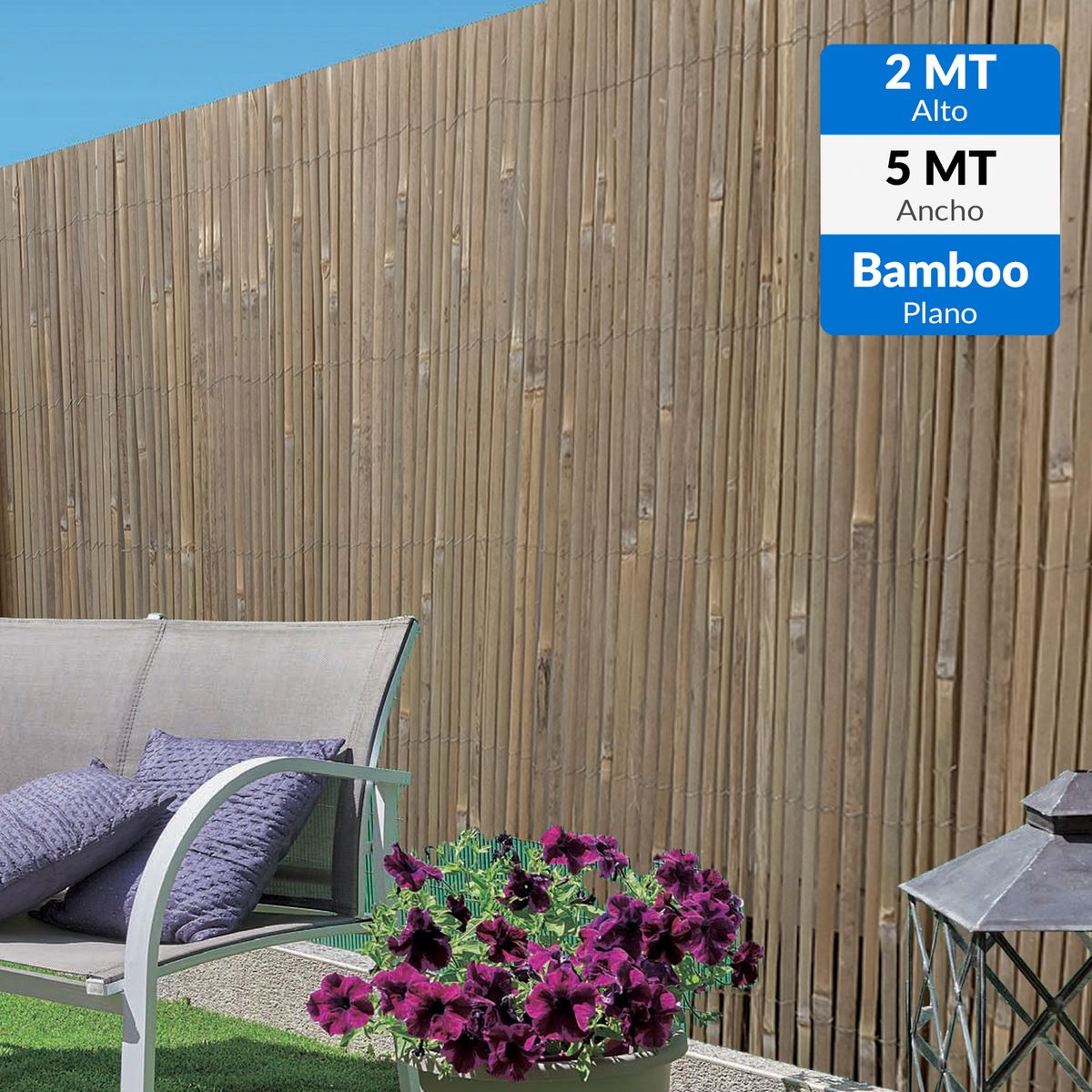 JUST HOME COLLECTION - Cierre de bamboo plano 2x5 m