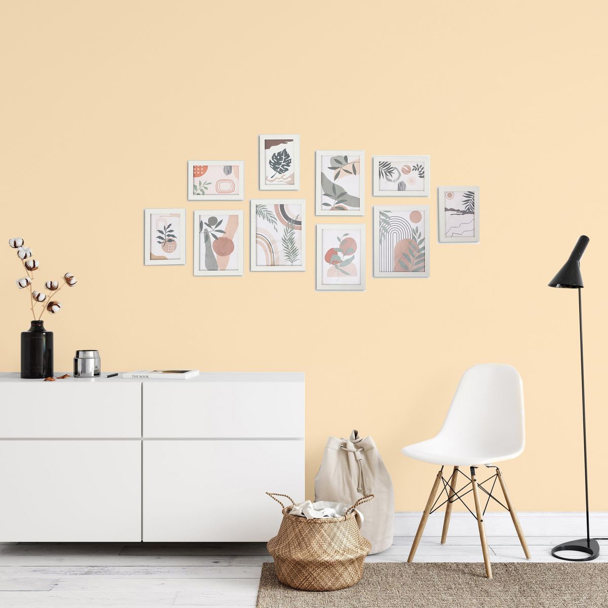 JUST HOME COLLECTION - Set de 10 marcos 25.5x34.4 cm Blanco MDF