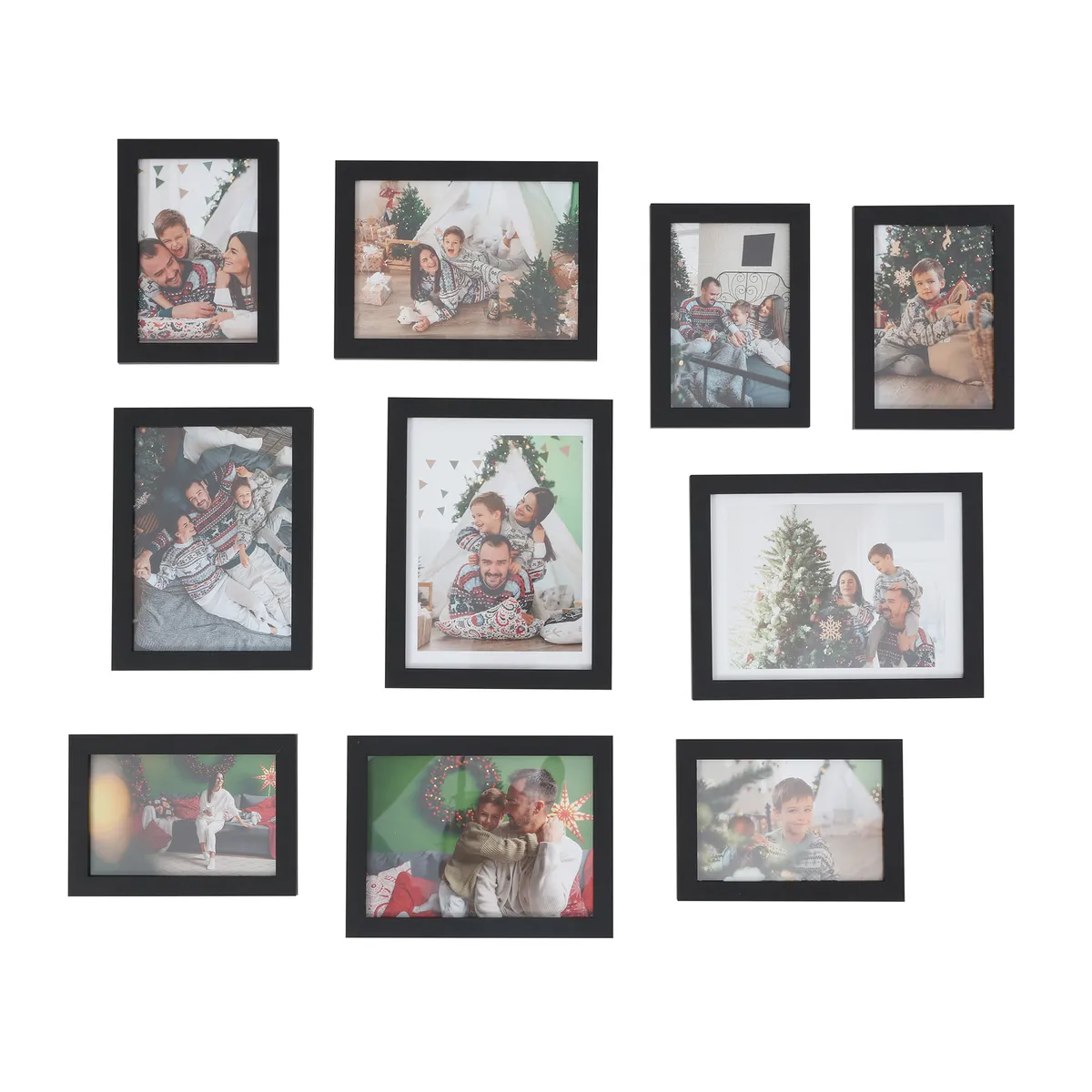 JUST HOME COLLECTION - Set 10 marcos 25.5x34.4 cm Negro MDF