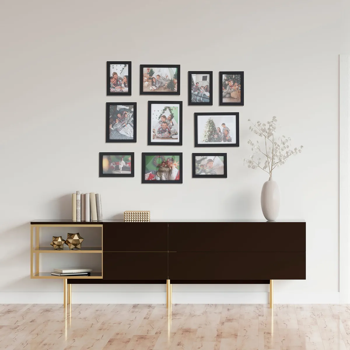 JUST HOME COLLECTION - Set 10 marcos 25.5x34.4 cm Negro MDF