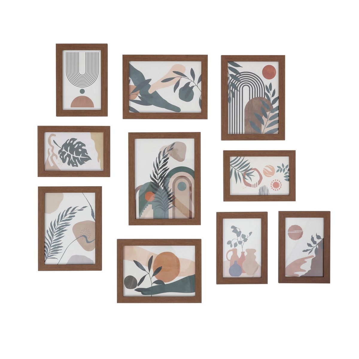 JUST HOME COLLECTION - Set de 10 marcos 25.5x34.4 cm Natural MDF