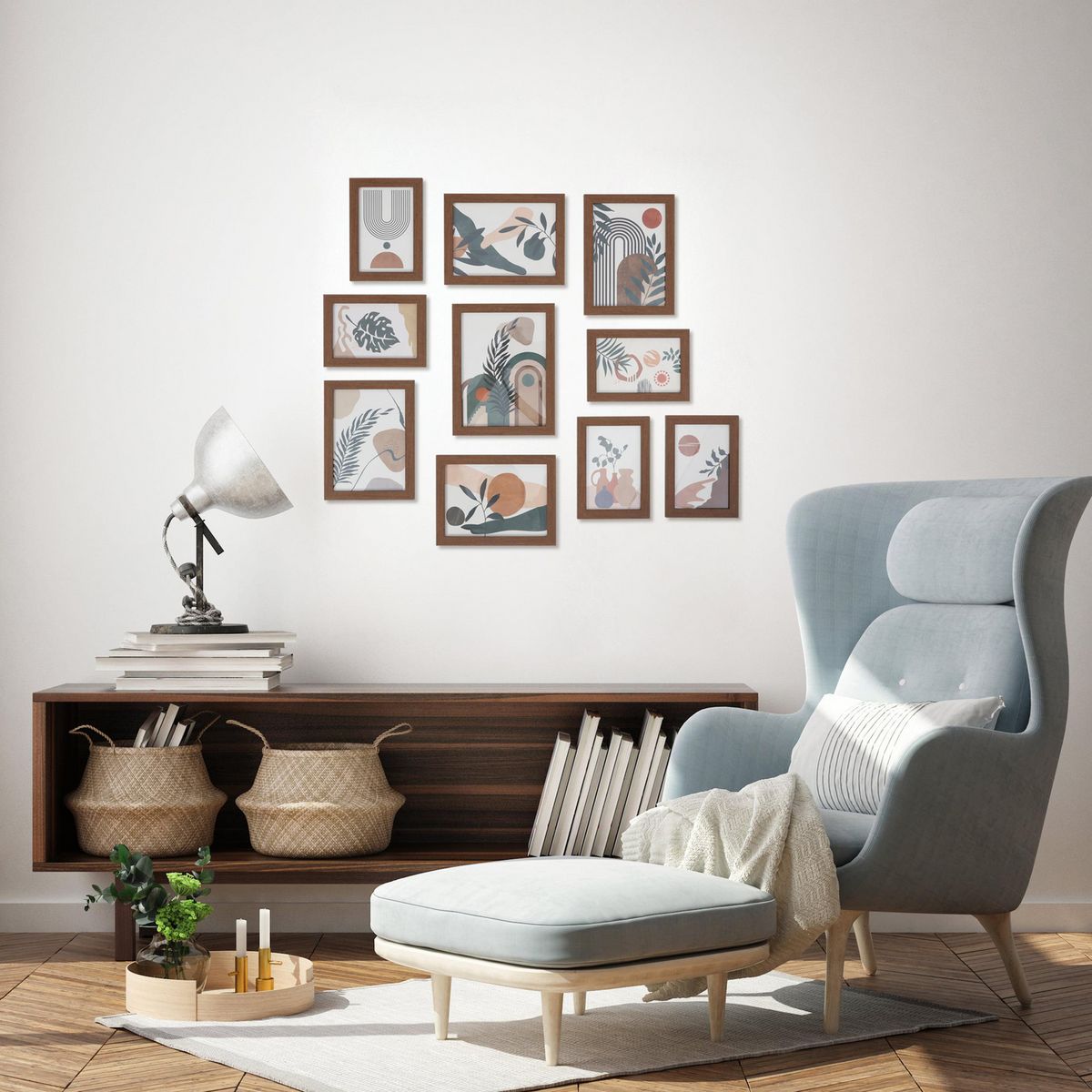 JUST HOME COLLECTION - Set de 10 marcos 25.5x34.4 cm Natural MDF