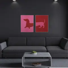 JUST HOME COLLECTION - Set de 2 Cuadros Dogs 30x40 cm