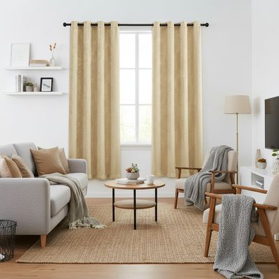 Imagen 2 del producto Cortina 2 Paños 140x220 cm Beige