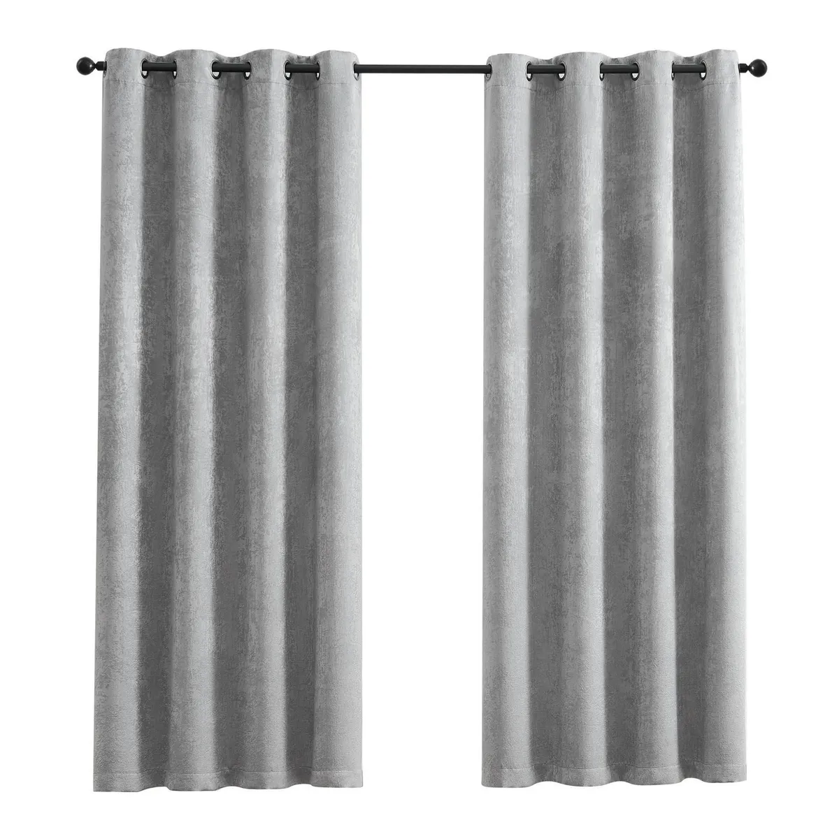 JUST HOME COLLECTION - Cortina 2 Paños 140x220 cm Gris