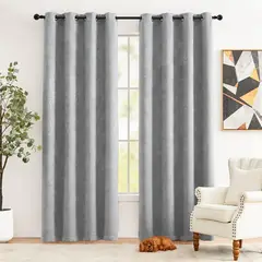JUST HOME COLLECTION - Cortina 2 Paños 140x220 cm Gris