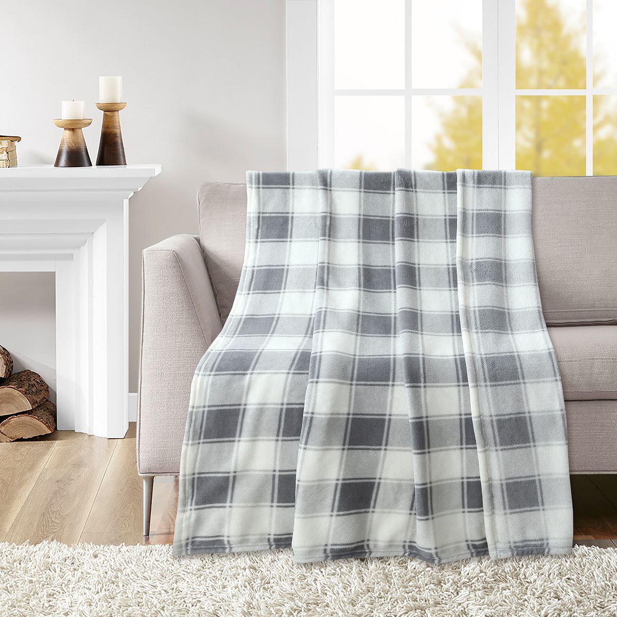 JUST HOME COLLECTION - Manta Coral Polar Cuarille Especial Grafito