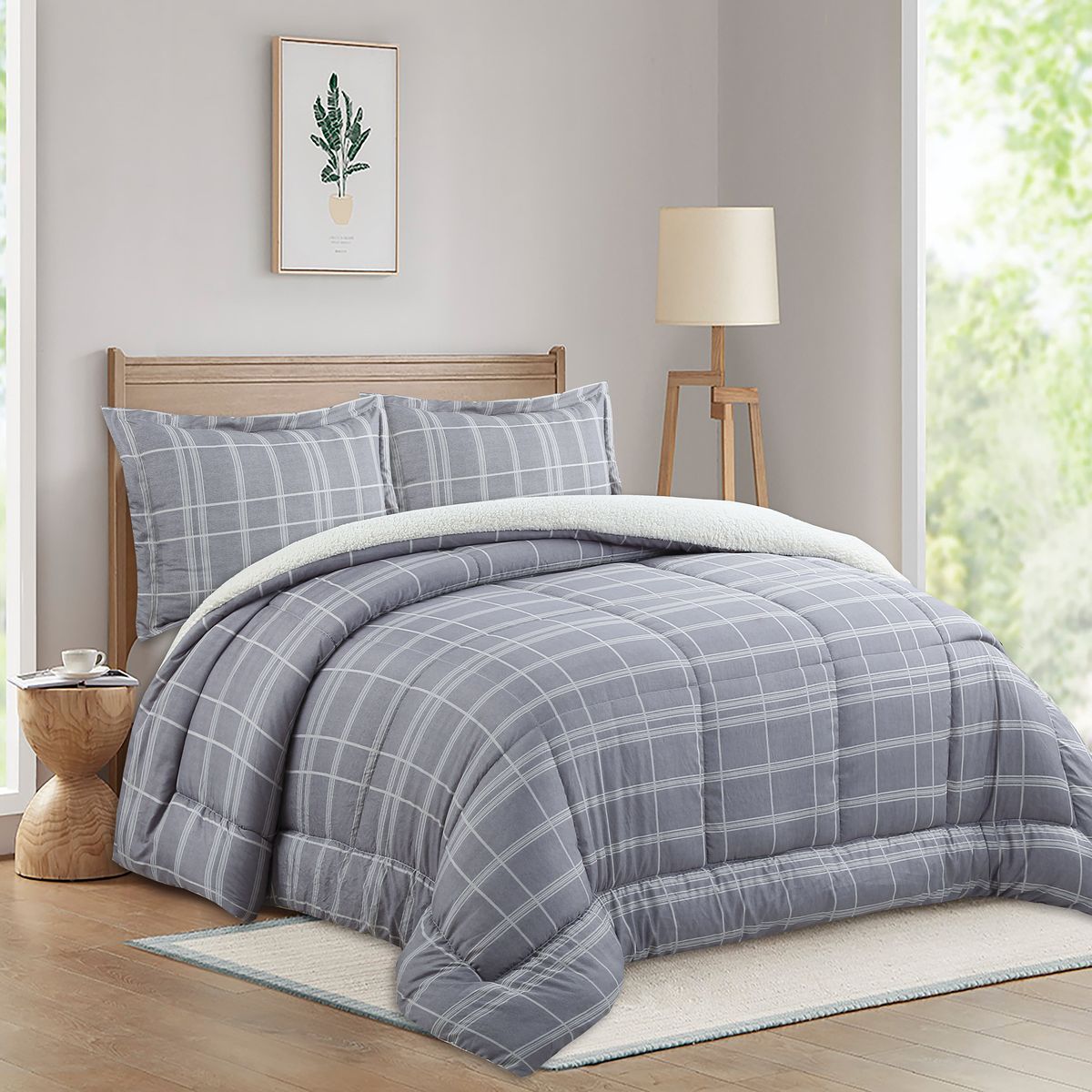 JUST HOME COLLECTION - Plumón Sherpa Gris