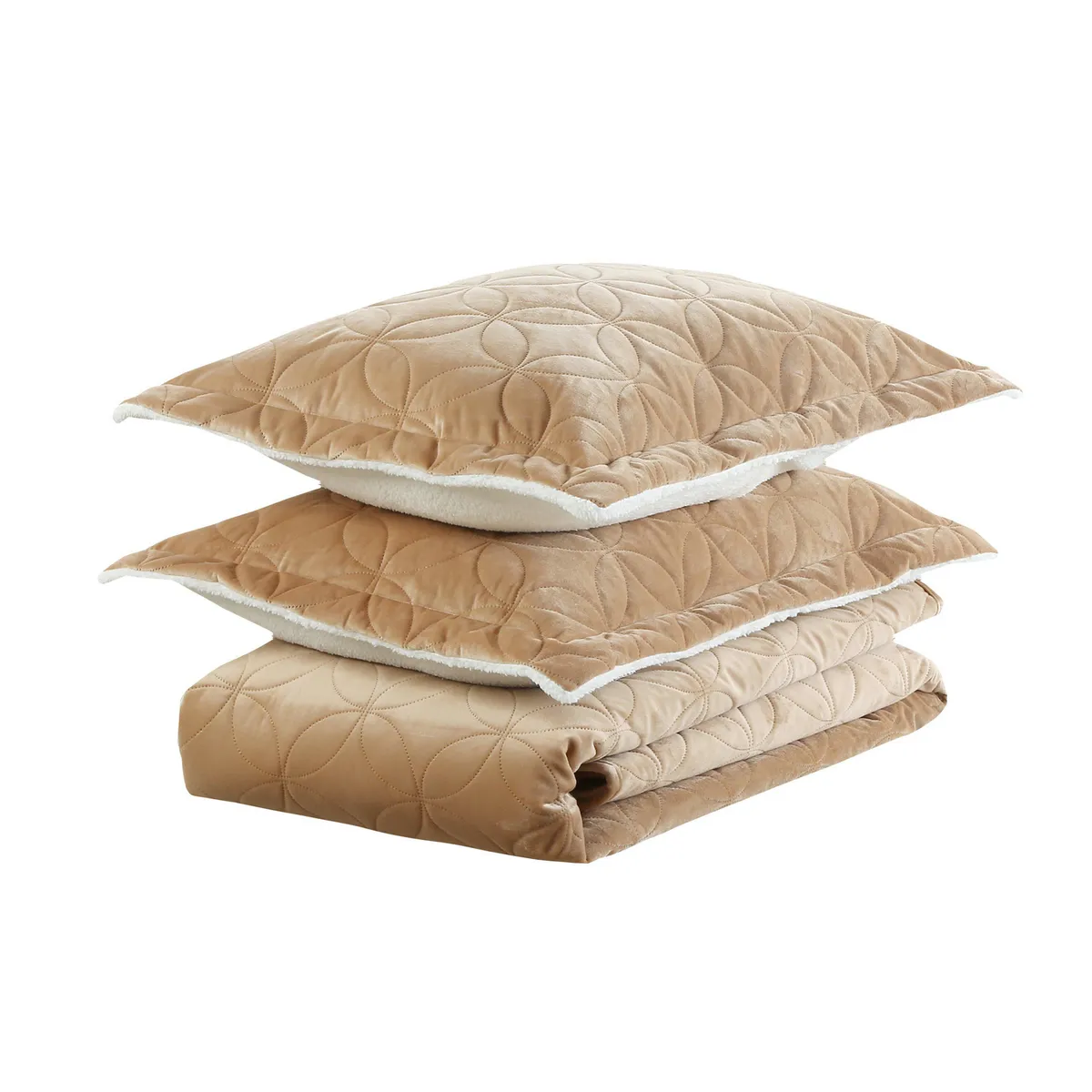 JUST HOME COLLECTION - Quilt Sherpa Beige