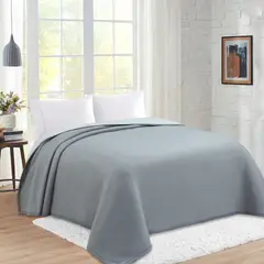 JUST HOME COLLECTION - Frazada Polar Bicolor Gris