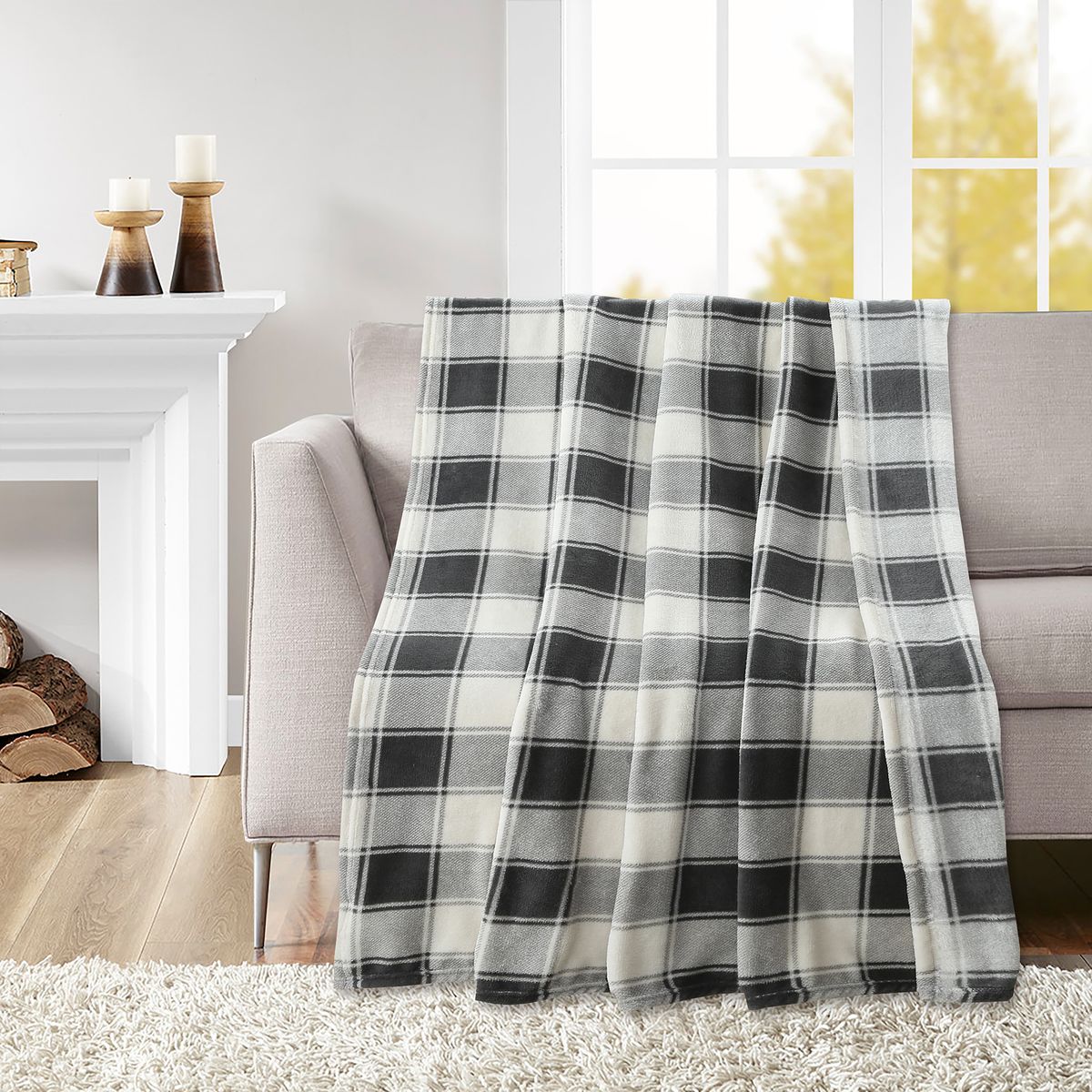 JUST HOME COLLECTION - Manta Coral Polar Cuarille Especial Gris