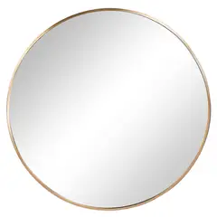JUST HOME COLLECTION - Espejo Decorativo Forma Redonda 100x100 cm Dorado CYB